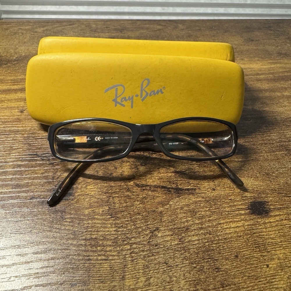 Ray Ban RB5052 Eyeglass/Sunglass Frames 51 [] 16-135MM w/ Yellow Ray Ban Case‎